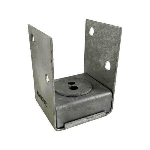 Metal bracket with mounting holes for industrial equipment