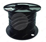 Black electrical wire spool for industrial use, compatible with tractor and truck parts