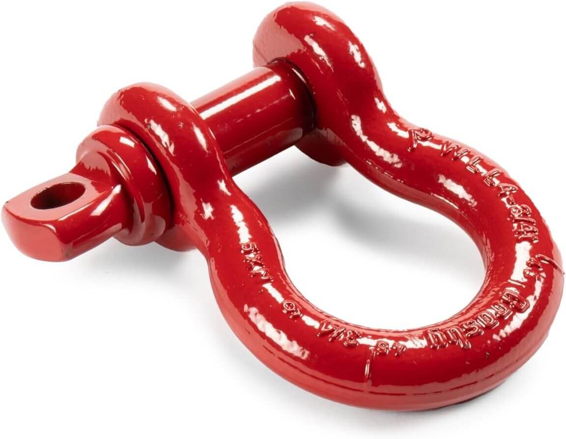 FACTOR 55 Steel 3/4" Crosby Shackle - Red 9,500 lbs Made in USA