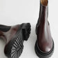 & OTHER STORIES Leather Chunky Sole Pull on Boots Brown Size EU 40