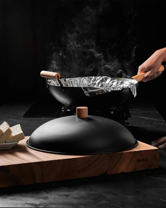 MAKO 14 Wok Lid Gift-boxed Non-Stick Coating- Aluminium-Silicon Alloy just (Lid)
