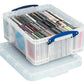 Really Useful 18L Box Clear 480 W x 390 D x 200 H mm Stackable Storage Box