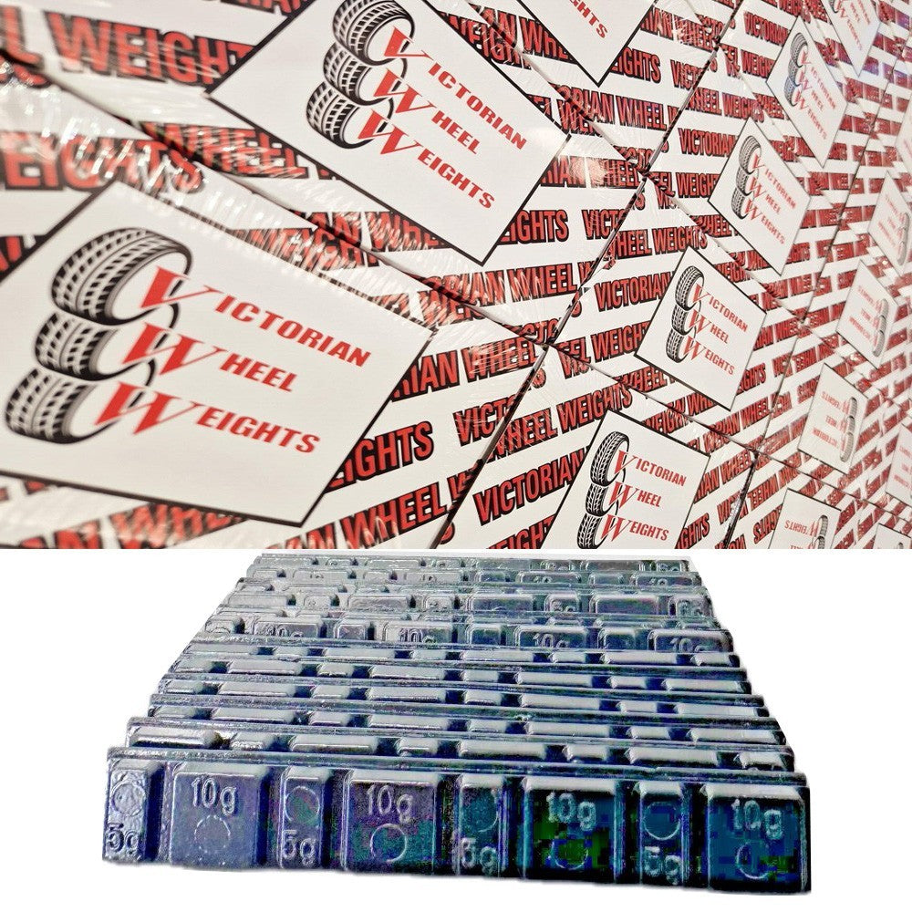 Stick On Wheel Balance Weights Black 5/10 Gram Steel LEAD - Box Of 100 Strips