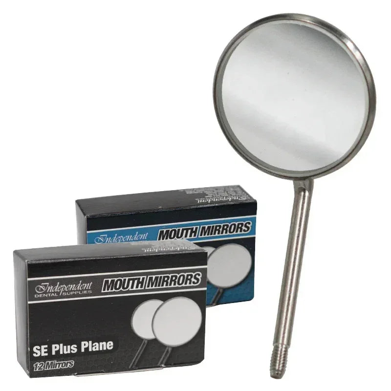 12x Independent Mouth Mirrors Front Surface Heads pack of 12