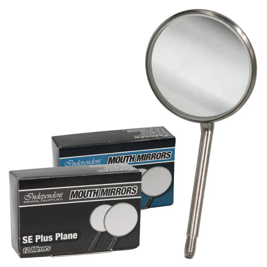 12x Independent Mouth Mirrors Front Surface Heads pack of 12