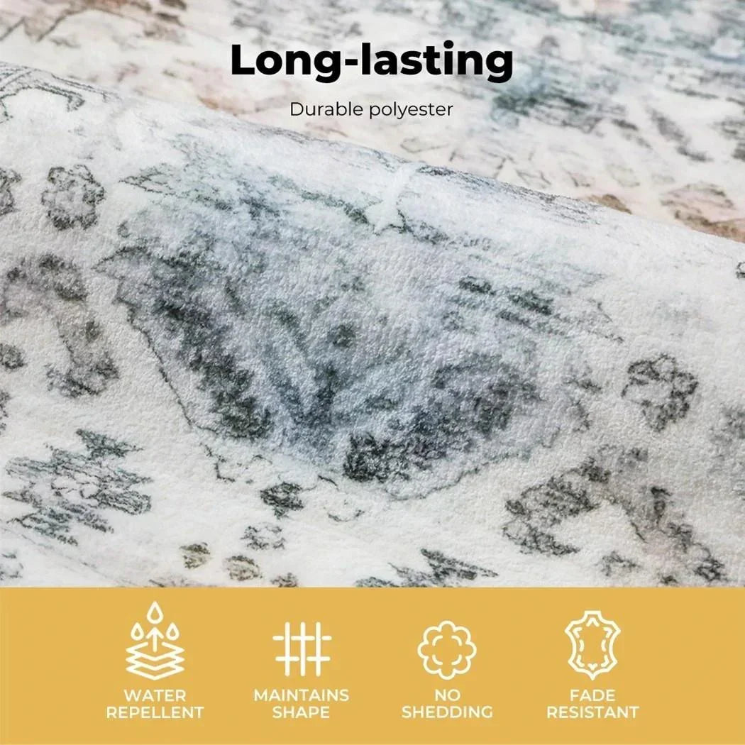 Marlow Floor Rug Vintage Short Pile Washable Carpet Soft Plush Non Slip 200x230
