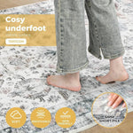 Cosy underfoot 6mm short pile rug with velvety surface, soft, breathable, and skin-friendly for home comfort