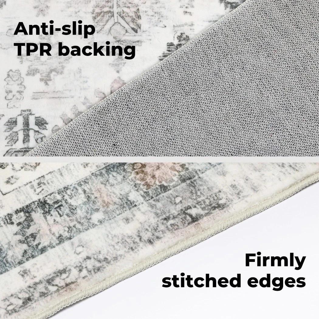 Marlow Floor Rug Vintage Short Pile Washable Carpet Soft Plush Non Slip 200x230