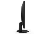 Black computer monitor with sleek stand, minimalist design for office use