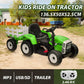 12V Kids Ride On Tractor Toy Electric Car Battery Kids Operated Toddlers - Green