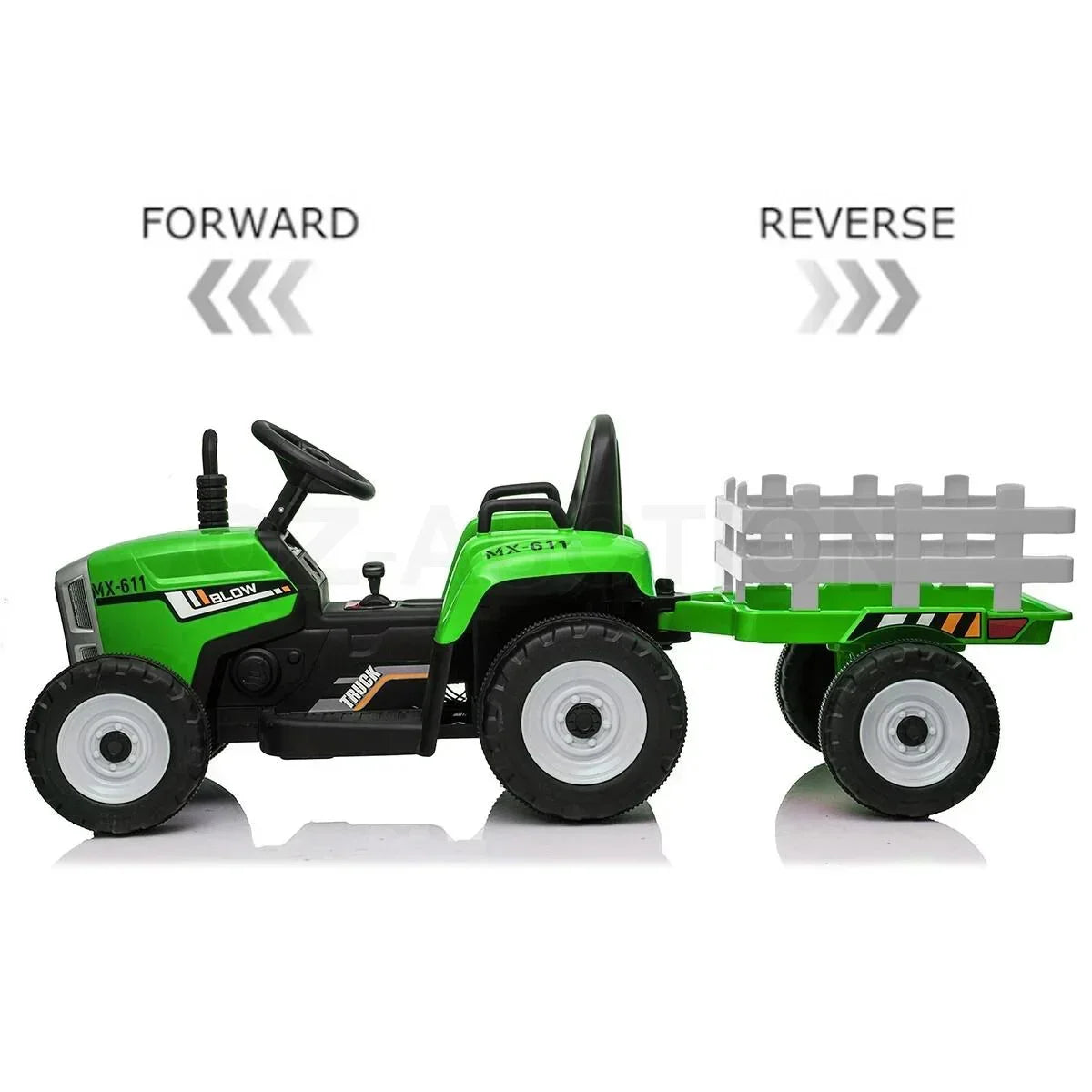 12V Kids Ride On Tractor Toy Electric Car Battery Kids Operated Toddlers - Green