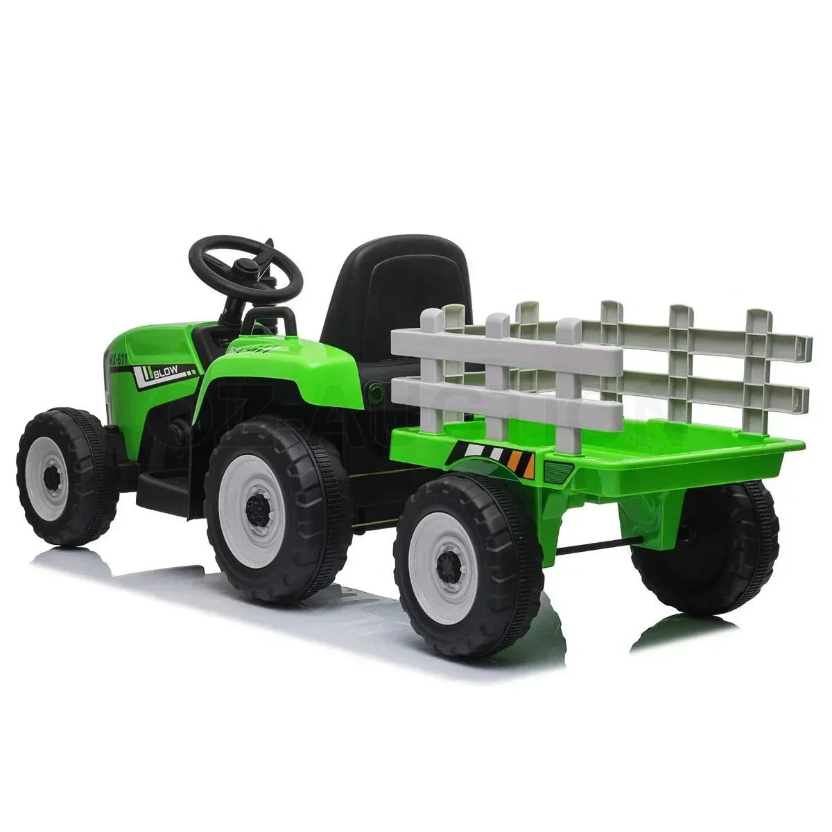 12V Kids Ride On Tractor Toy Electric Car Battery Kids Operated Toddlers - Green