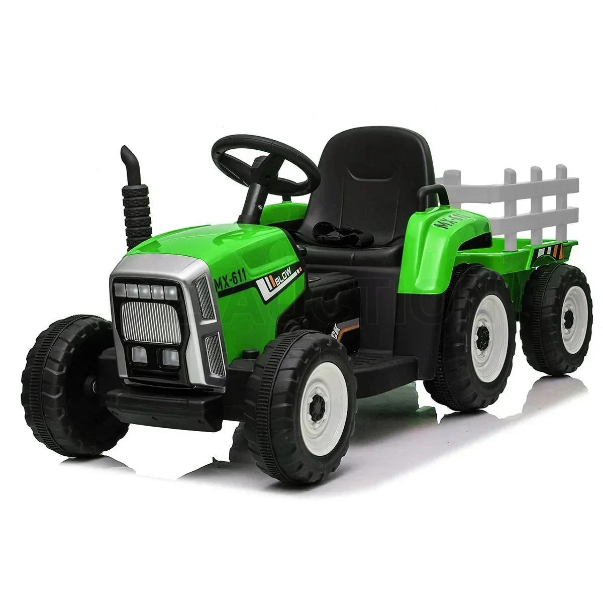 12V Kids Ride On Tractor Toy Electric Car Battery Kids Operated Toddlers - Green