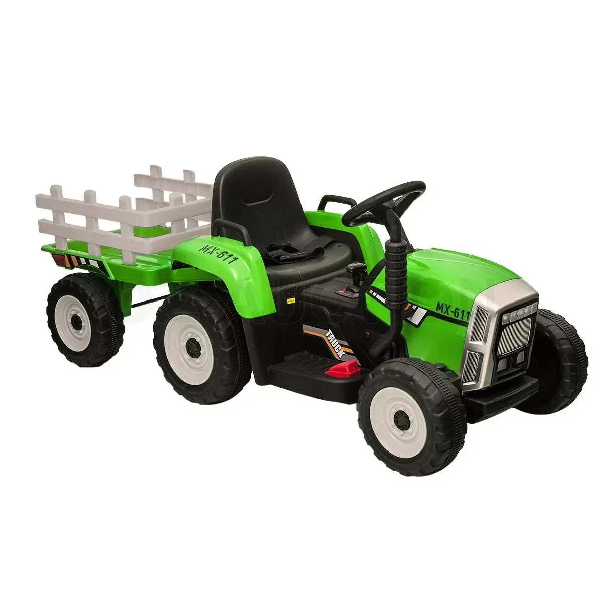 12V Kids Ride On Tractor Toy Electric Car Battery Kids Operated Toddlers - Green