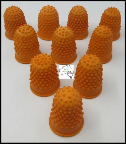 10 x Rexel Velos Rubber Size 00 Thimblettes Orange - In Stock