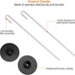 QWORK 100-Pack Stainless Steel Solar Panel Guard Clips with Self-Locking 38mm
