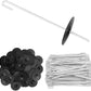 QWORK 100-Pack Stainless Steel Solar Panel Guard Clips with Self-Locking 38mm