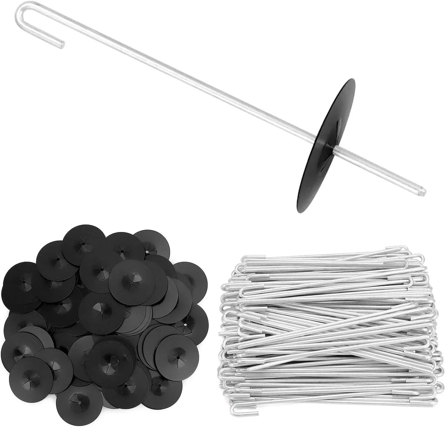 QWORK 100-Pack Stainless Steel Solar Panel Guard Clips with Self-Locking 38mm