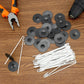 QWORK 100-Pack Stainless Steel Solar Panel Guard Clips with Self-Locking 38mm