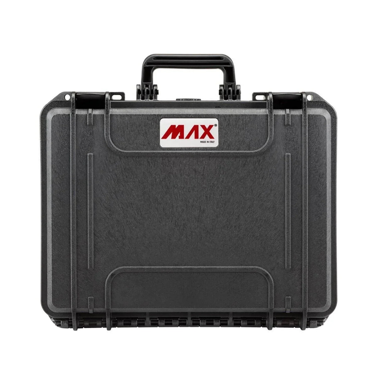 MAX brand rugged black tool case with handle, made in Italy