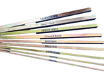 Assorted metal flat bars with labeled dimensions for industrial and tractor parts applications