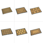 Assorted doormats with geometric patterns for home or office entryways