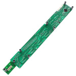 Green circuit board with integrated chips and mounting holes for electronic systems