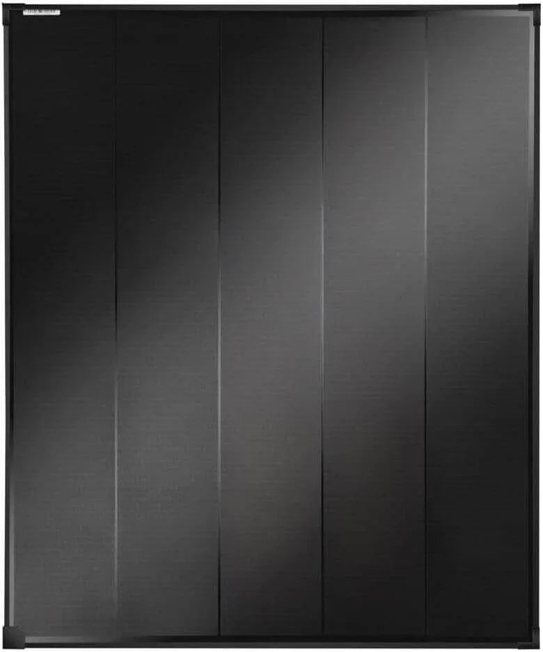 Black PVC roll table cover with vertical panels, durable plastic tablecloth for commercial use