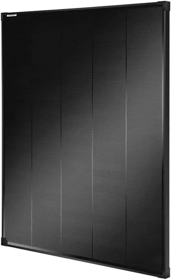 Black solar panel with sleek design for renewable energy solutions