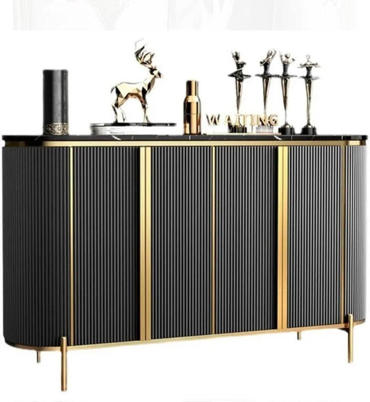 Opehlia Sideboard / Buffet Table L1500xW450H850 dark grey-Gold