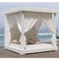 Luxury sunbed canopy patio daybed latest design rattan sun bed lounger