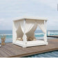 Luxury sunbed canopy patio daybed latest design rattan sun bed lounger