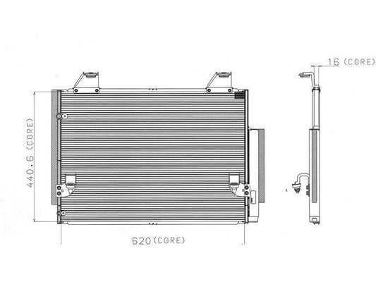 Denso AC Condenser A477-A349 for Toyota Camry, Toyota Aurion