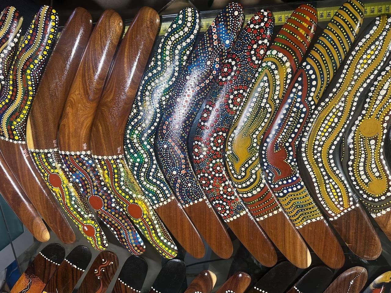 Boomerang Aboriginal Art Hand Painted Australian Souvenirs Australian Made