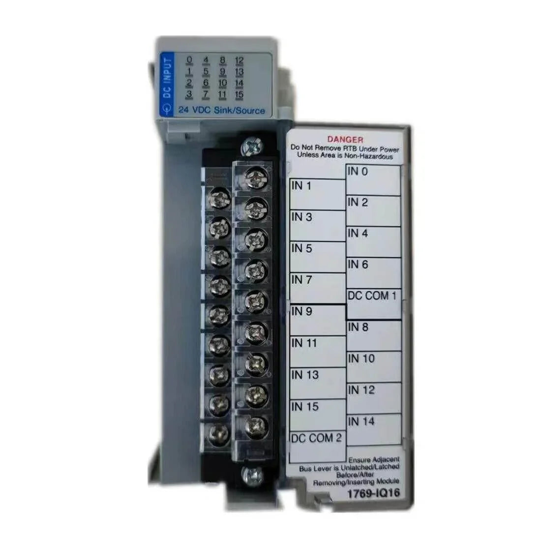 1769-IQ16 DC Input Module for Industrial Automation, 24 VDC Sink/Source, DIN Rail Mount