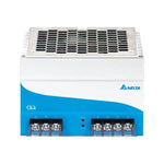 Delta power supply unit with blue and white design, featuring terminal connectors and ventilation slots