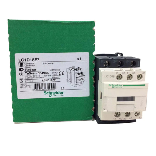 Schneider Electric 440 V 18 A - 110 V AC Contactor 3 Pole 7.5KW 10HP LC1D18F7