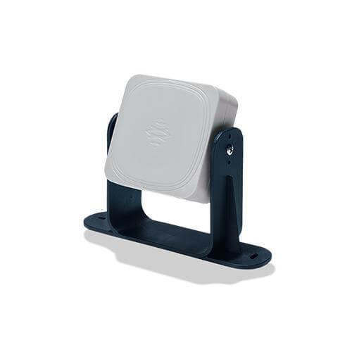 White Square Reader on black stand for payment processing