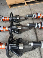 Holmatro hydraulic rescue tools with orange and black design, ideal for emergency vehicle extrication.
