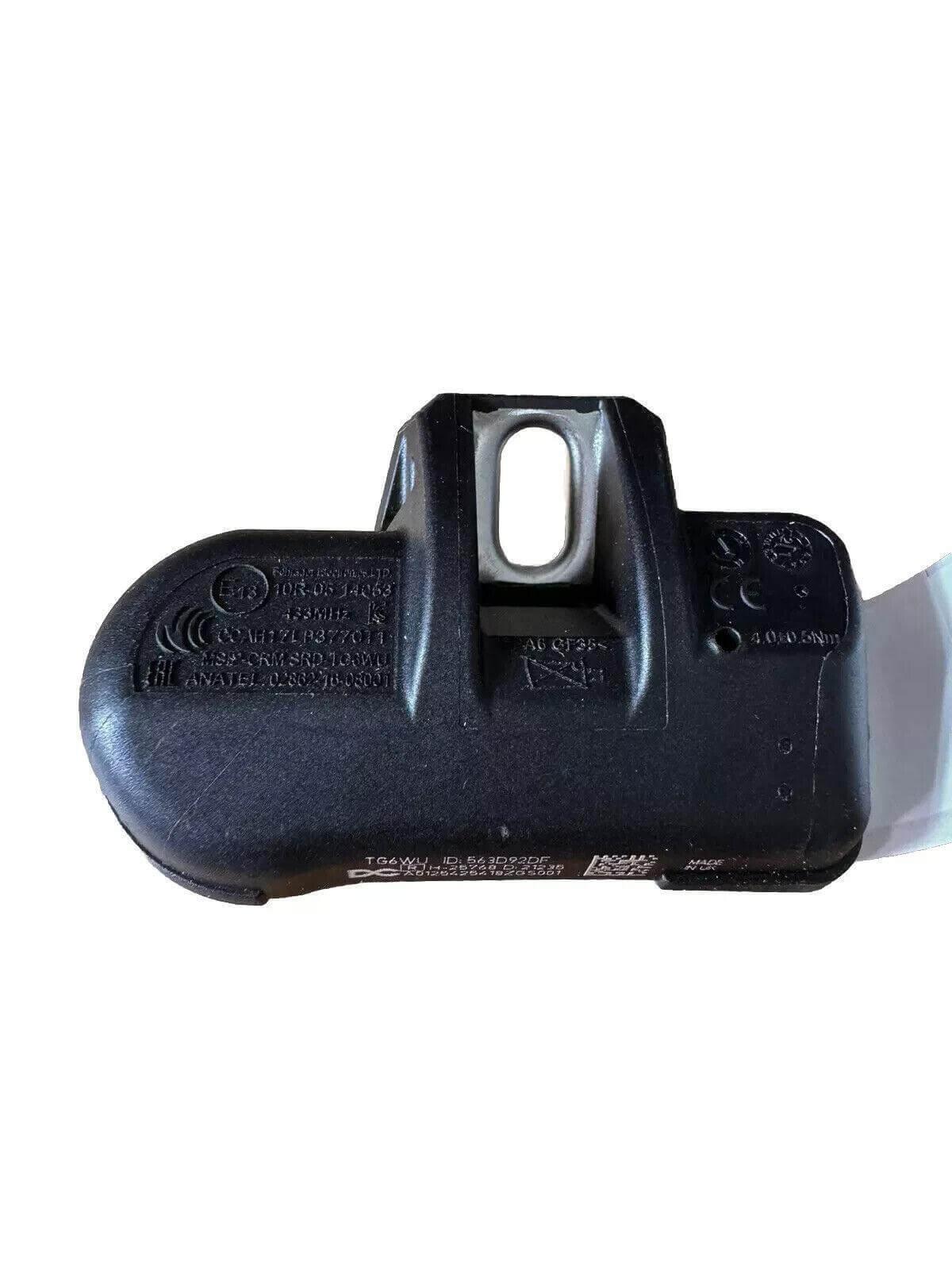 Black plastic electronic component with engraved specs and CE markings, suitable for industrial use.