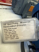 3/8" Gear Pump for Mould Oil Recirculation, GVR Pompe BMF-3/V, Industrial Machinery Part