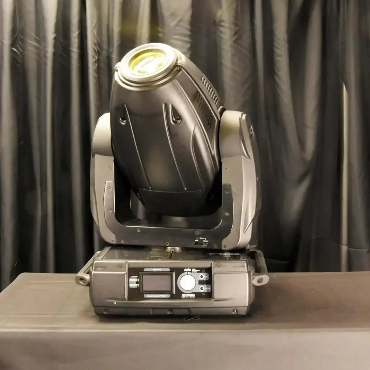 Professional stage moving head light with control panel, ideal for event lighting setups