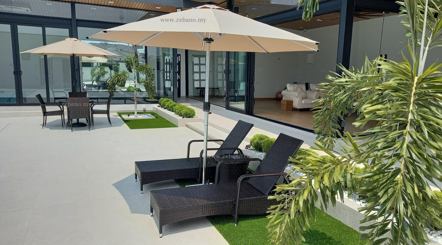 Center Pole patio umbrella Solar light 3 Meter wide 2.5 Highet Heavy duty