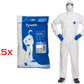 25x Dupont Tyvek 500 Xpert Hooded Protective Disposable Coverall White All Sizes