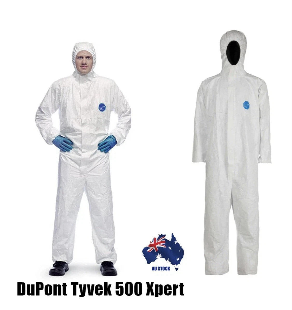 Dupont Tyvek 500 Xpert Hooded Protective Disposable Coverall White All Sizes