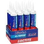 Loctite Power Grab All Purpose Construction Adhesive tubes in display box