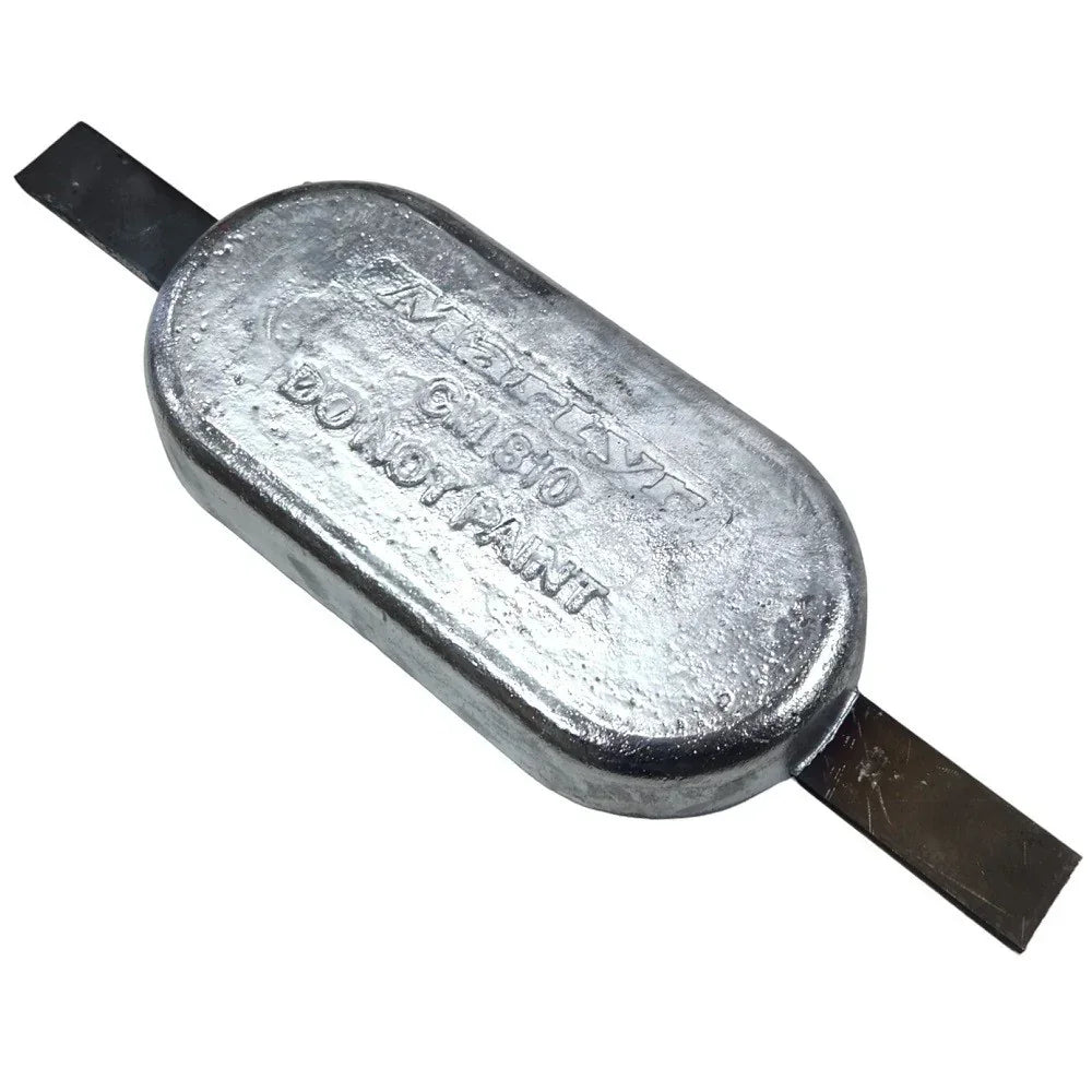 Martyr Anode Zinc M810SZ Block Oval with Strap Riviera Am 6.51kg 248 x 125 x35mm