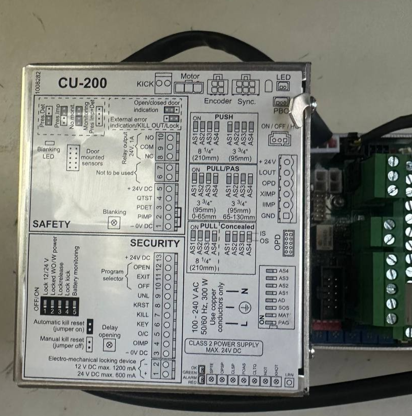 Besam SW200i CU-200 Controller Heavy Duty Surface Applied Automatic Door Opener