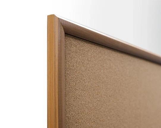 Wood-framed corkboard for office organization and display