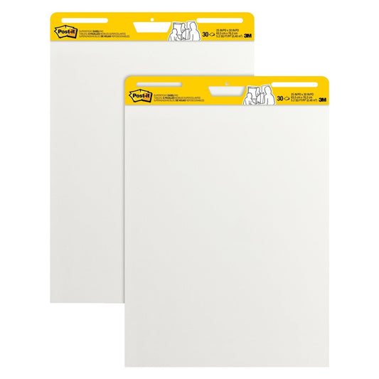 3M Post-it 559 Super Sticky Easel Pad 30 Sheets White 635x762mm 2x Pack Made USA